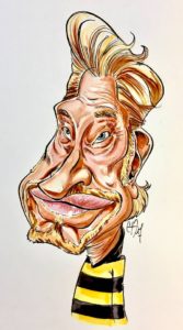 Caricature, Johny Hallyday, Couleur